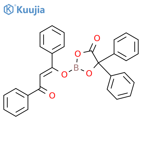 1,3,2-Dioxaborolan-4-one, 2-[(3-oxo-1,3-diphenyl-1-propenyl)oxy]-5,5-diphenyl-, (Z)- (9CI) structure