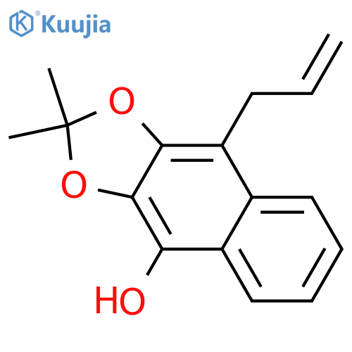 Naphtho[2,3-d]-1,3-dioxol-4-ol, 2,2-dimethyl-9-(2-propenyl)- structure