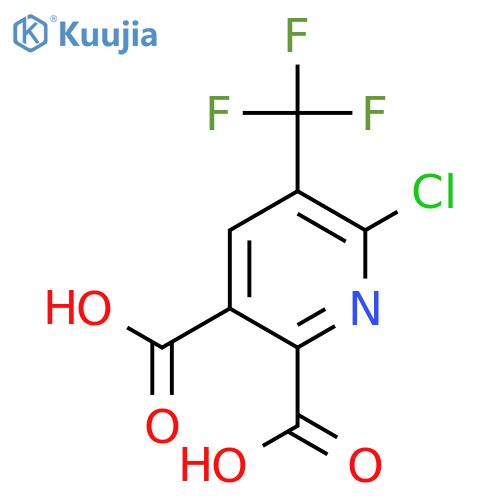 6-chloro-5-trifluoromethyl-pyridine-2,3-dicarboxylic acid structure