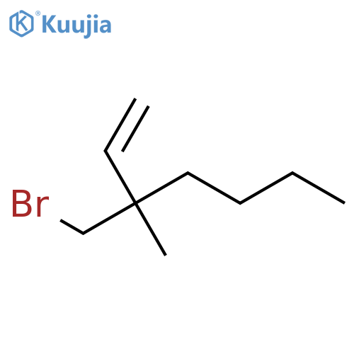 3-(Bromomethyl)-3-methylhept-1-ene structure