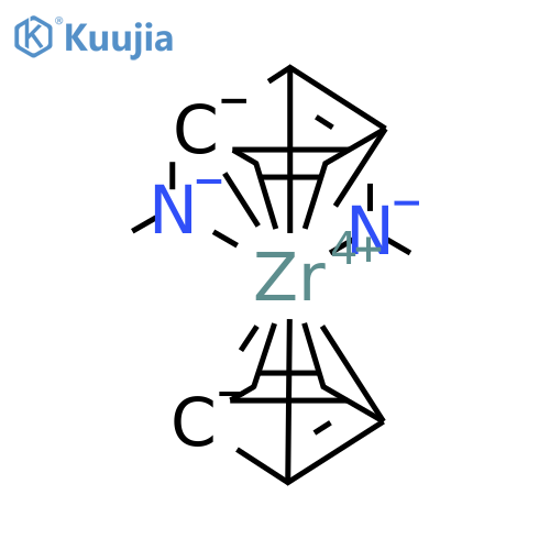 Bis(dimethylamino)bis(cyclopentadienyl)zirconium structure