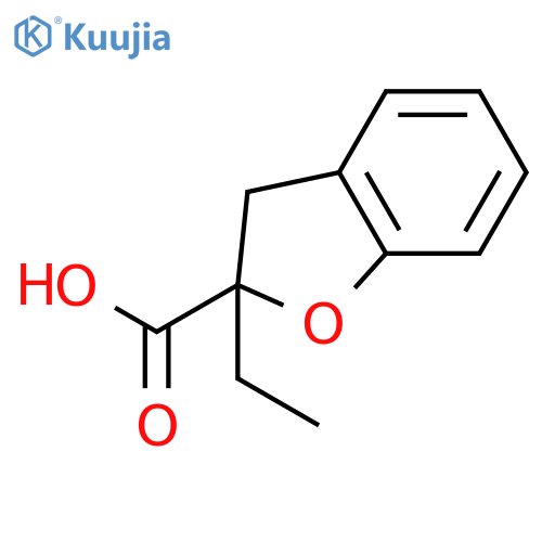 2-ethyl-2,3-dihydro-1-benzofuran-2-carboxylic acid structure