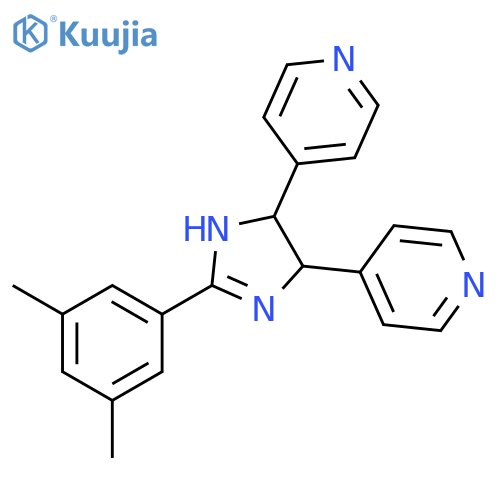 Pyridine, 4,4'-[2-(3,5-dimethylphenyl)-4,5-dihydro-1H-imidazole-4,5-diyl]bis- (9CI) structure