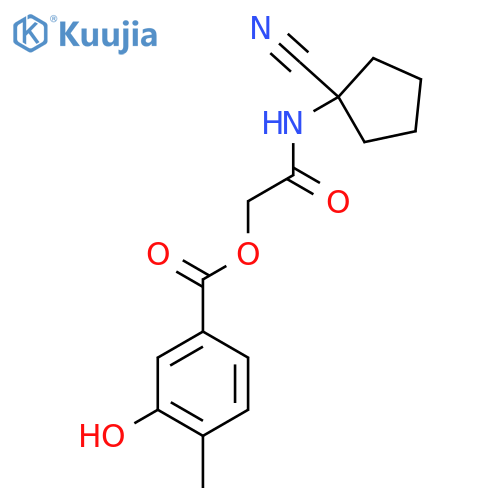 [2-[(1-Cyanocyclopentyl)amino]-2-oxoethyl] 3-hydroxy-4-methylbenzoate structure