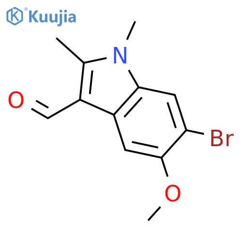 6-Bromo-5-methoxy-1,2-dimethyl-1H-indole-3-carbaldehyde structure