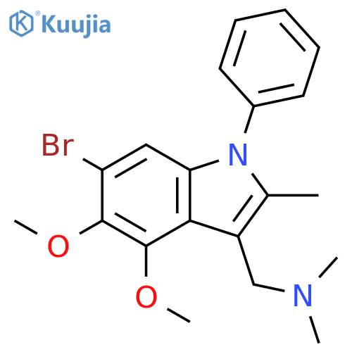 1H-Indole-3-methanamine, 6-bromo-4,5-dimethoxy-N,N,2-trimethyl-1-phenyl- structure
