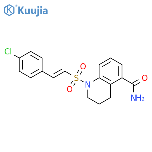 1-[2-(4-Chlorophenyl)ethenesulfonyl]-1,2,3,4-tetrahydroquinoline-5-carboxamide structure
