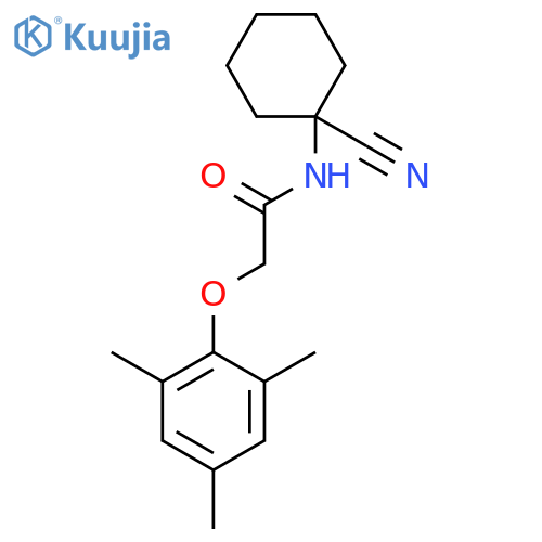 N-(1-cyanocyclohexyl)-2-(2,4,6-trimethylphenoxy)acetamide structure