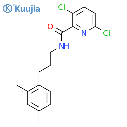 3,6-dichloro-N-[3-(2,4-dimethylphenyl)propyl]pyridine-2-carboxamide structure