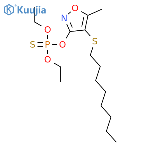 Phosphorothioic acid, O,O-diethyl O-[5-methyl-4-(octylthio)-3-isoxazolyl] ester structure