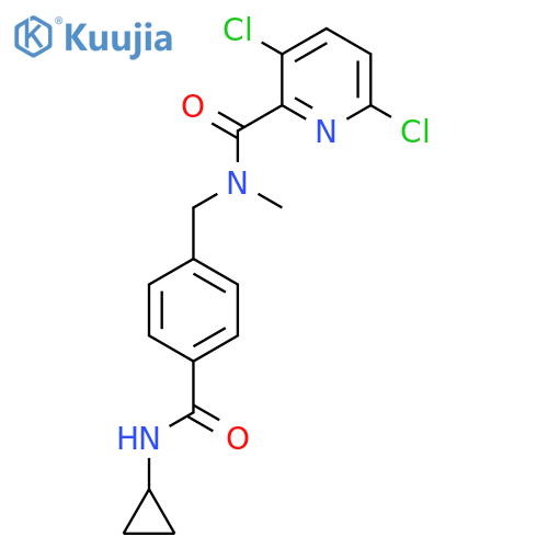 3,6-Dichloro-N-{[4-(cyclopropylcarbamoyl)phenyl]methyl}-N-methylpyridine-2-carboxamide structure