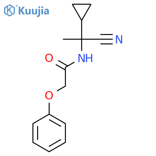 N-(1-cyano-1-cyclopropylethyl)-2-phenoxyacetamide structure