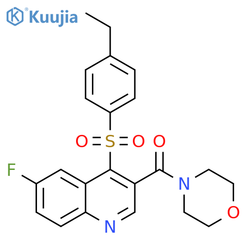 4-(4-ethylbenzenesulfonyl)-6-fluoro-3-(morpholine-4-carbonyl)quinoline structure