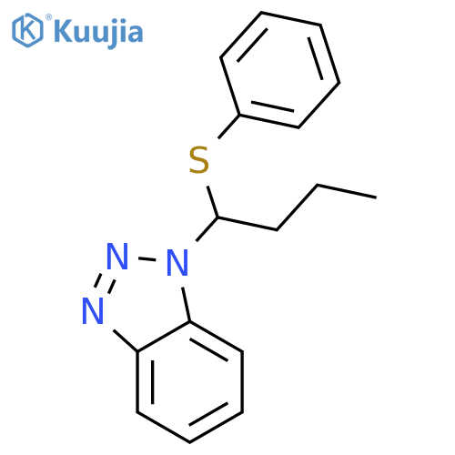 1H-Benzotriazole, 1-[1-(phenylthio)butyl]- structure
