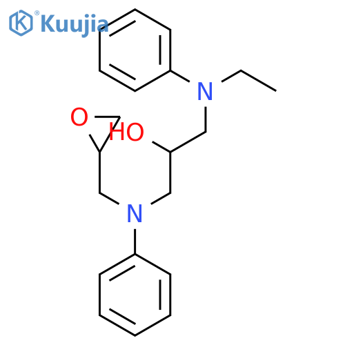 1-(N-ethylanilino)-3-[N-(oxiran-2-ylmethyl)anilino]propan-2-ol structure
