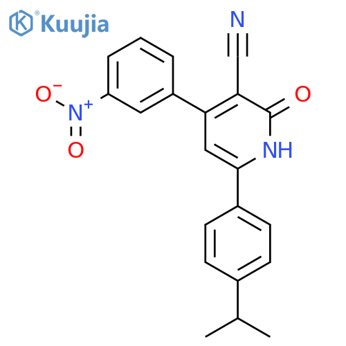 3-Pyridinecarbonitrile, 1,2-dihydro-6-[4-(1-methylethyl)phenyl]-4-(3-nitrophenyl)-2-oxo- structure
