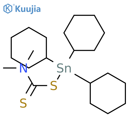 Stannane, tricyclohexyl[[(dimethylamino)thioxomethyl]thio]- structure