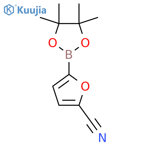 5-cyanofuran-2-boronic acid pinacol ester structure