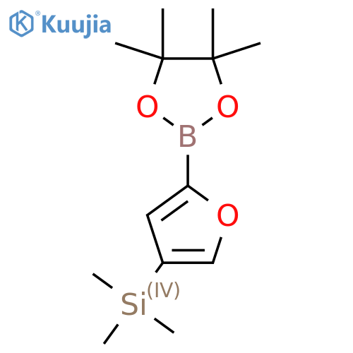 Trimethyl(5-(4,4,5,5-tetramethyl-1,3,2-dioxaborolan-2-YL)furan-3-YL)silane structure