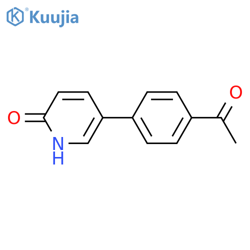 5-(4-acetylphenyl)-1H-pyridin-2-one structure