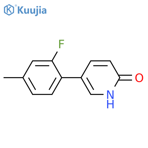 5-(2-fluoro-4-methylphenyl)-1H-pyridin-2-one structure