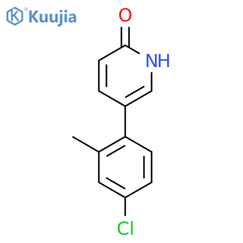 5-(4-chloro-2-methylphenyl)-1H-pyridin-2-one structure