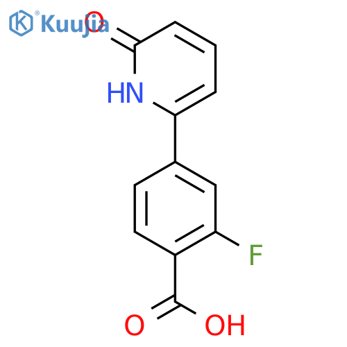 2-fluoro-4-(6-oxo-1H-pyridin-2-yl)benzoic acid structure