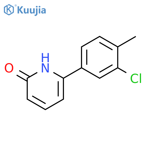 6-(3-chloro-4-methylphenyl)-1H-pyridin-2-one structure