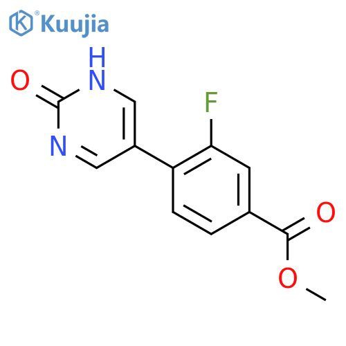 methyl 3-fluoro-4-(2-oxo-1H-pyrimidin-5-yl)benzoate structure