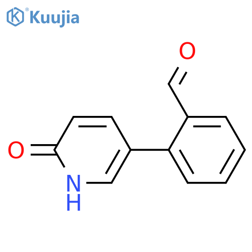 2-(6-oxo-1H-pyridin-3-yl)benzaldehyde structure