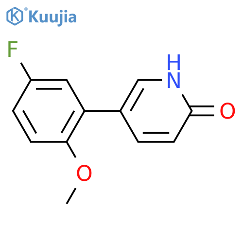5-(5-fluoro-2-methoxyphenyl)-1H-pyridin-2-one structure