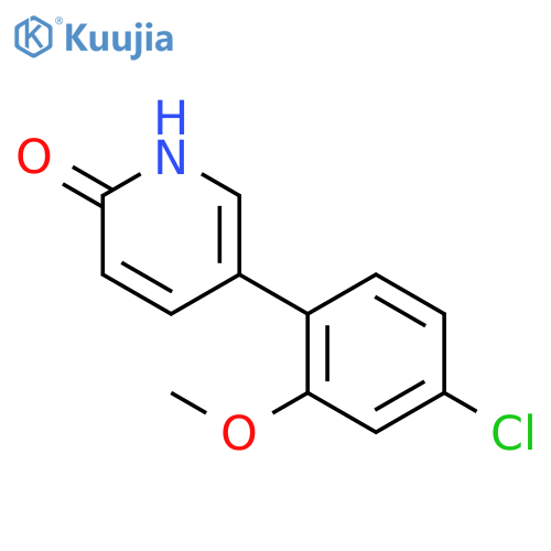 5-(4-chloro-2-methoxyphenyl)-1H-pyridin-2-one structure