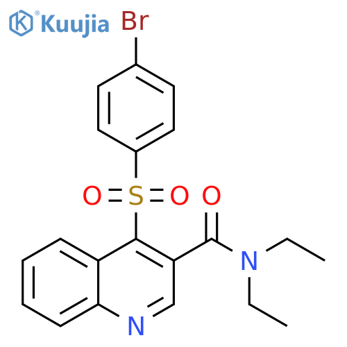 4-(4-bromobenzenesulfonyl)-N,N-diethylquinoline-3-carboxamide structure