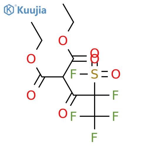 Propanedioic acid, [2,3,3,3-tetrafluoro-2-(fluorosulfonyl)-1-oxopropyl]-, diethyl ester structure