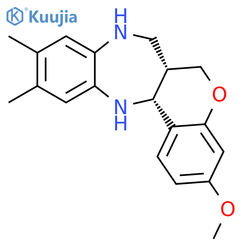 [1]Benzopyrano[4,3-b][1,5]benzodiazepine, 6,6a,7,8,13,13a-hexahydro-3-methoxy-10,11-dimethyl-, cis-(±)- structure