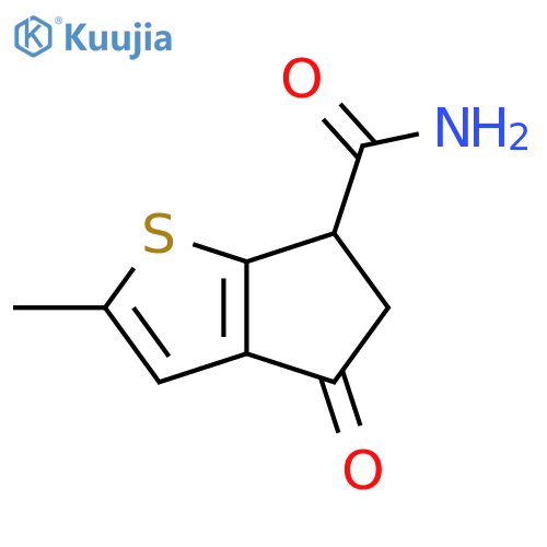 4H-Cyclopenta[b]thiophene-6-carboxamide,5,6-dihydro-2-methyl-4-oxo- structure