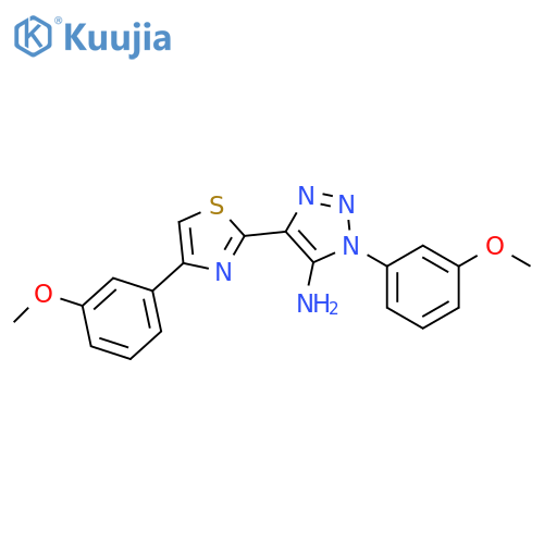 1-(3-methoxyphenyl)-4-[4-(3-methoxyphenyl)-1,3-thiazol-2-yl]-1H-1,2,3-triazol-5-amine structure