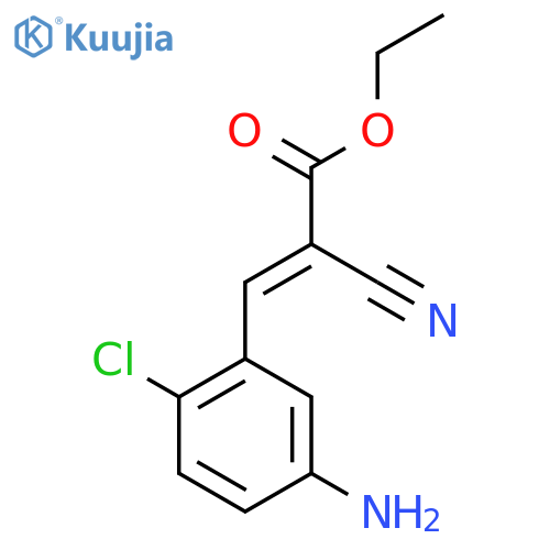 2-PROPENOIC ACID, 3-(5-AMINO-2-CHLOROPHENYL)-2-CYANO-, ETHYL ESTER structure