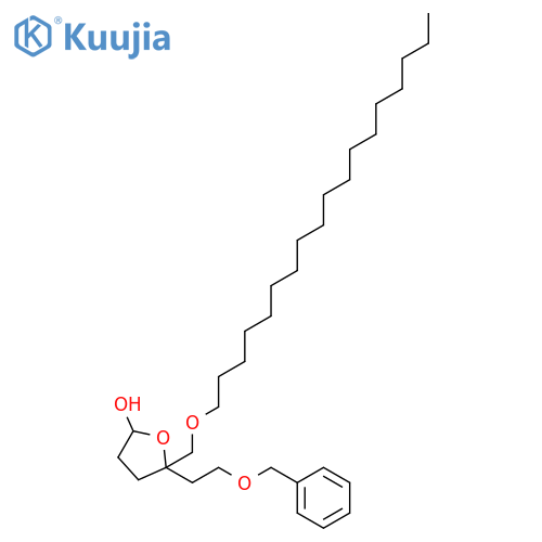 2-Furanol, tetrahydro-5-[(octadecyloxy)methyl]-5-[2-(phenylmethoxy)ethyl]- structure