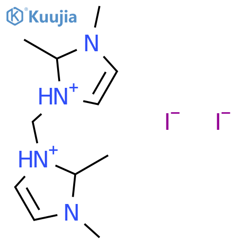1H-Imidazolium, 1,1'-methylenebis[2,3-dimethyl-, diiodide structure