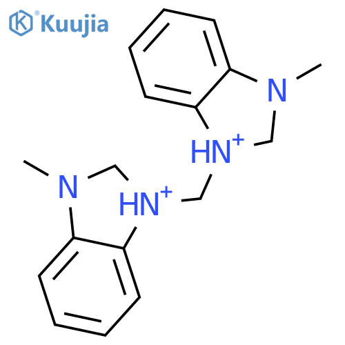 1H-Benzimidazolium, 1,1'-methylenebis[3-methyl- structure