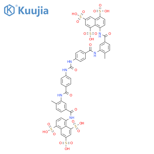 1,3,5-Naphthalenetrisulfonicacid,8,8'-[1,3-phenylenebis[carbonylimino-3,1-phenylenecarbonylimino(4-methyl-3,1-phenylene)carbonylimino]]bis-,hexasodium salt (9CI) structure