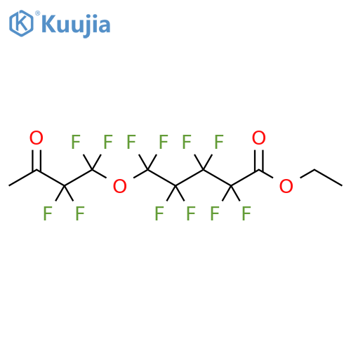 Pentanoic acid,2,2,3,3,4,4,5,5-octafluoro-5-(1,1,2,2-tetrafluoro-3-oxobutoxy)-, ethylester structure
