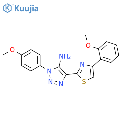 1-(4-methoxyphenyl)-4-[4-(2-methoxyphenyl)-1,3-thiazol-2-yl]-1H-1,2,3-triazol-5-amine structure