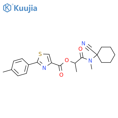 1-[(1-Cyanocyclohexyl)(methyl)carbamoyl]ethyl 2-(4-methylphenyl)-1,3-thiazole-4-carboxylate structure