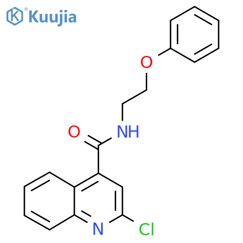 2-chloro-N-(2-phenoxyethyl)quinoline-4-carboxamide structure