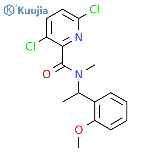 3,6-dichloro-N-[1-(2-methoxyphenyl)ethyl]-N-methylpyridine-2-carboxamide structure