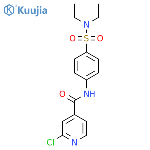 2-chloro-N-[4-(diethylsulfamoyl)phenyl]pyridine-4-carboxamide structure