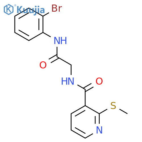 N-(2-bromophenyl)-2-{[2-(methylsulfanyl)pyridin-3-yl]formamido}acetamide structure