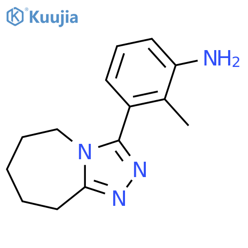 2-methyl-3-{5H,6H,7H,8H,9H-1,2,4triazolo4,3-aazepin-3-yl}aniline structure